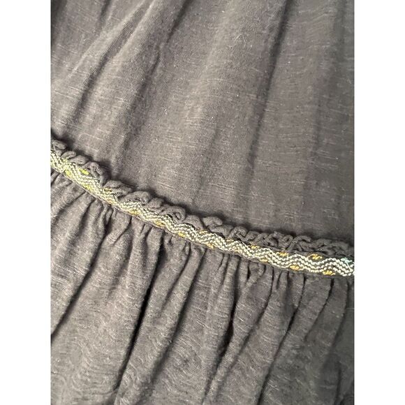 Free People XS Bohemian Prairie Babydoll Ruffle Tiered‎ Cottage Core Embroidered - Picture 6 of 9